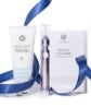 A bundle of Neora Skincare products and Collagen Sheet Masks wrapped in blue ribbon