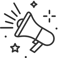 Icon of a microphone with stars