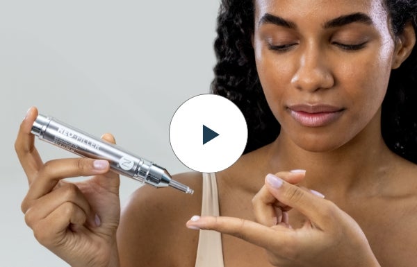 A video thumbnail of a woman applying a droplet of Neo-FILLER to her finger.