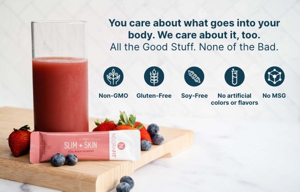 Clean ingredient guarantee of the NeoraFit™️ Slim & Skin.