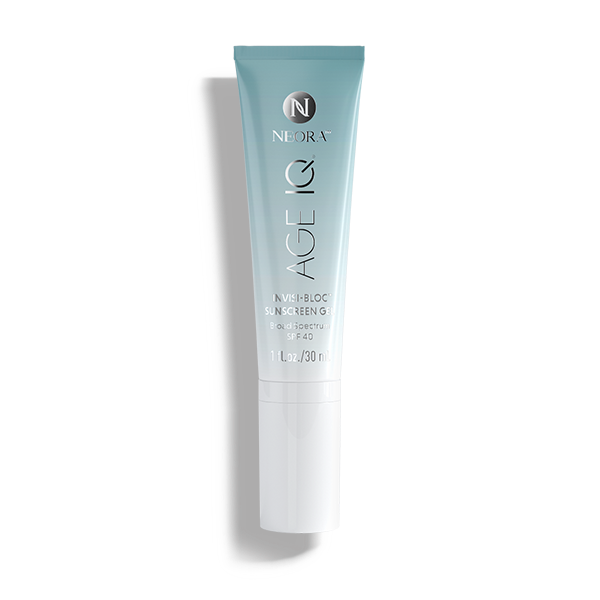 A tube of Neora's Invisi-bloc SPF40.