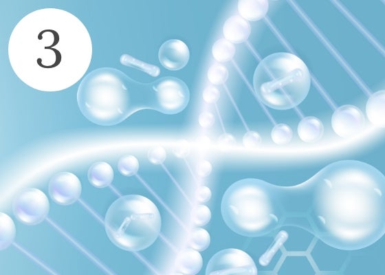 3) A close-up of BioRenew-1223 molecules.