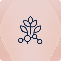 An icon of a botanical molecule.