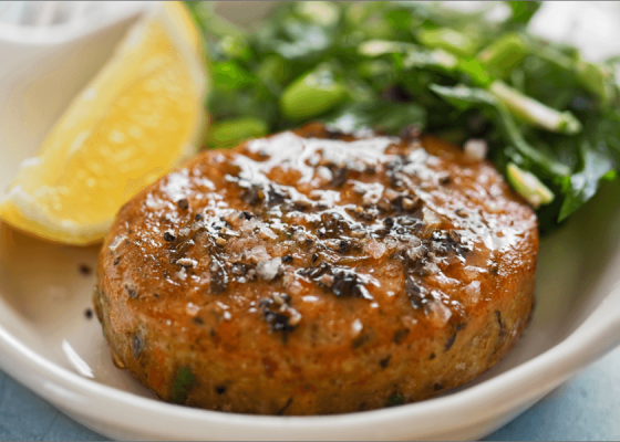 Salmon Cakes & Salad