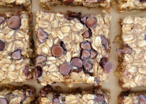 Chocolate Chip Banana Oat Squares