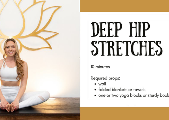Deep Hip Stretches Workout featuring Adriana Lee