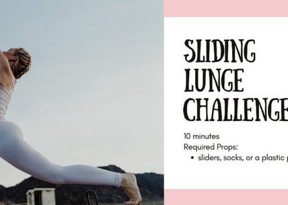 Sliding Lunge Challenge Workout featuring Adriana Lee