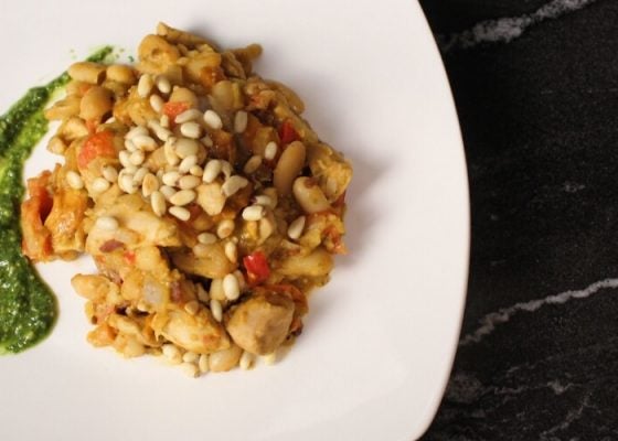 White Bean Pesto Chicken Bowl