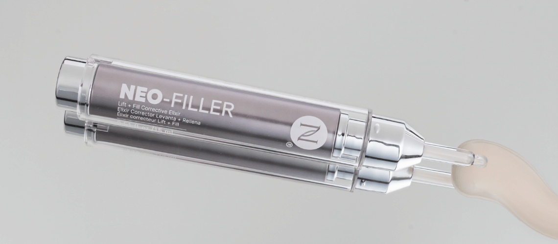 A tube of Neo-FILLER with product flowing out.