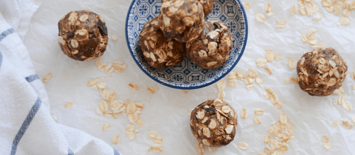 A plate with protein balls.