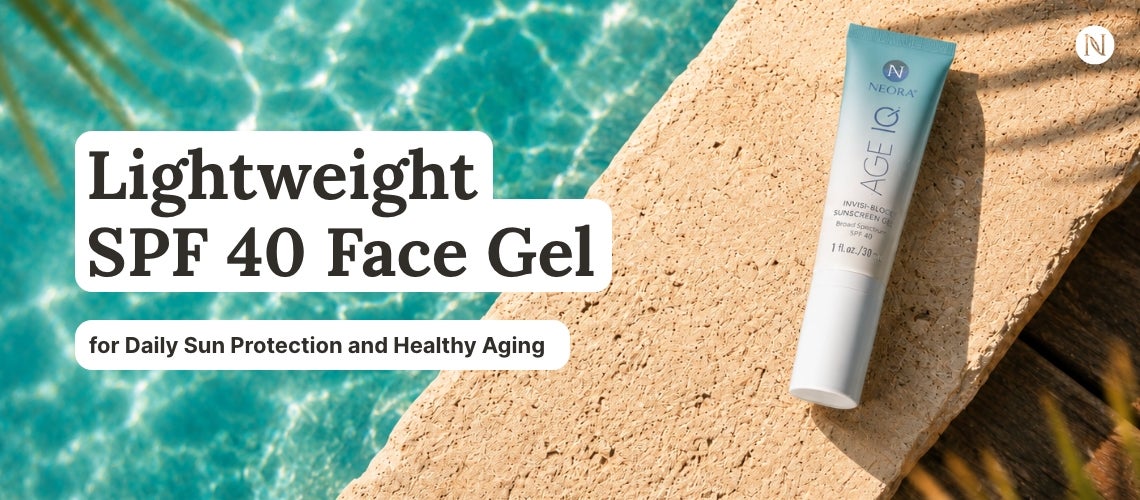 Lightweight SPF 40 Face Gel for Daily Sun Protection and Healthy Aging 