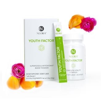 Box of Youth Factor Superfood & Antioxidant Boost Powder and Bottle of Youth Factor Complete Vitality Complex offered in a combo pack. 
          Youth Factor® Combo Pack 
          