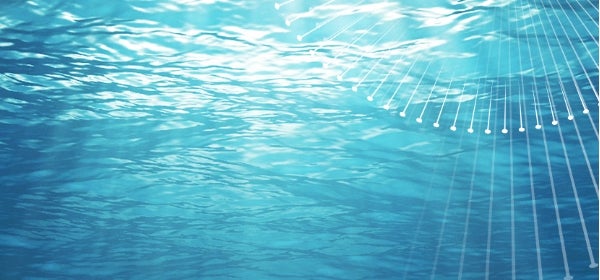 An undershot of the ocean