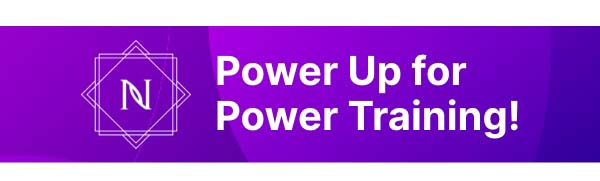 Banner image with text Power Up for Power Training