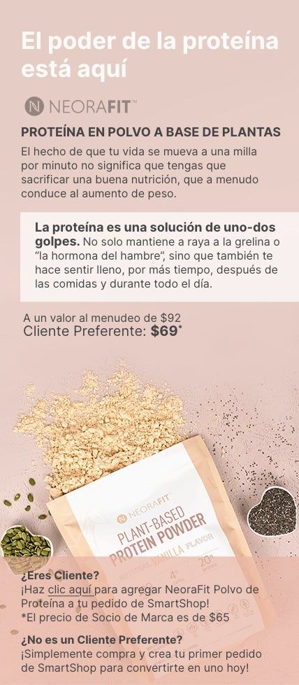 La proteína en polvo de origen vegetal de Neora está aquí